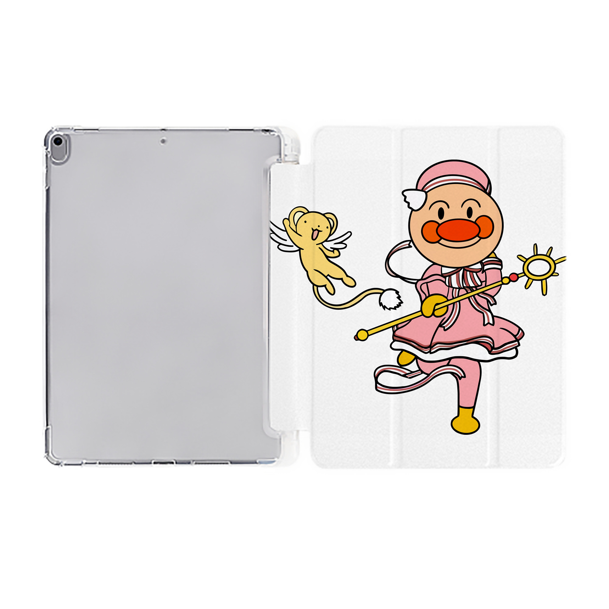 （画像用） アンパンマン Anpanman IPad ケース ペン収納付き 三つ折りスタンド PUレザー×シリコン 対応機種9.5/10.5/10.9インチ